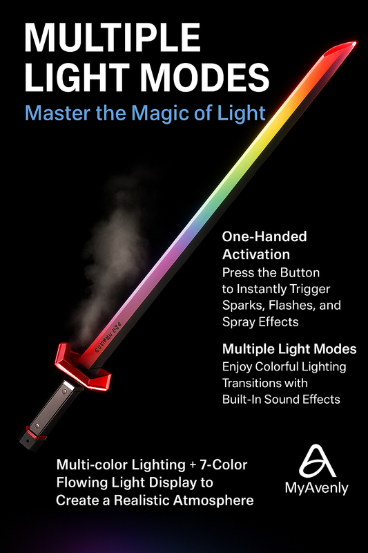  SparkBlade – 44CM LED Sword with Light, Spray & Sound Effects