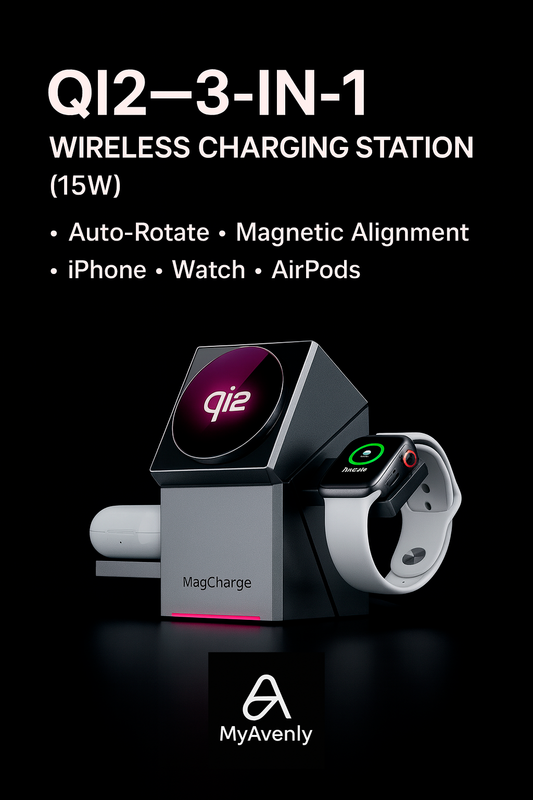 MagCharge Qi2 – 3-in-1 Magnetic Wireless Charger