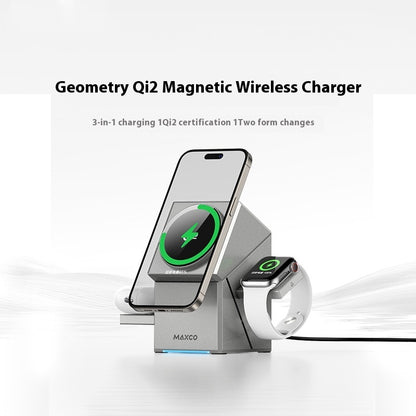MagCharge Qi2 – 3-in-1 Magnetic Wireless Charger